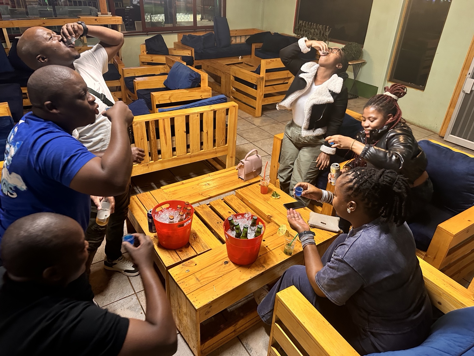 Guests enjoying drinks